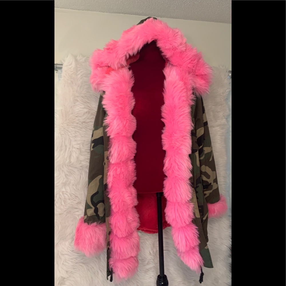 Camo winter coat.